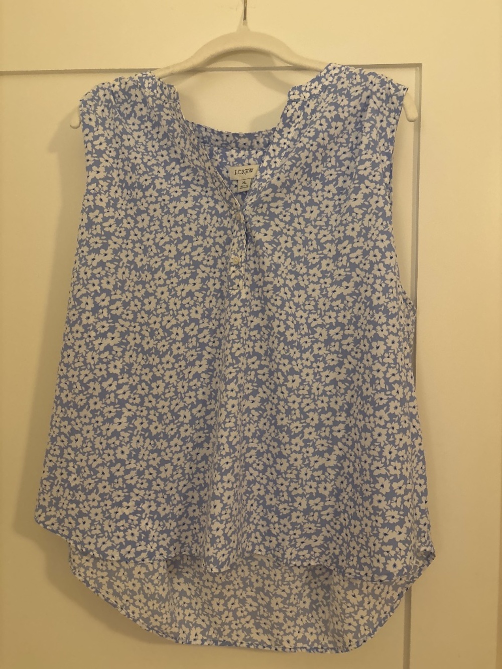 J Crew Blue floral tank